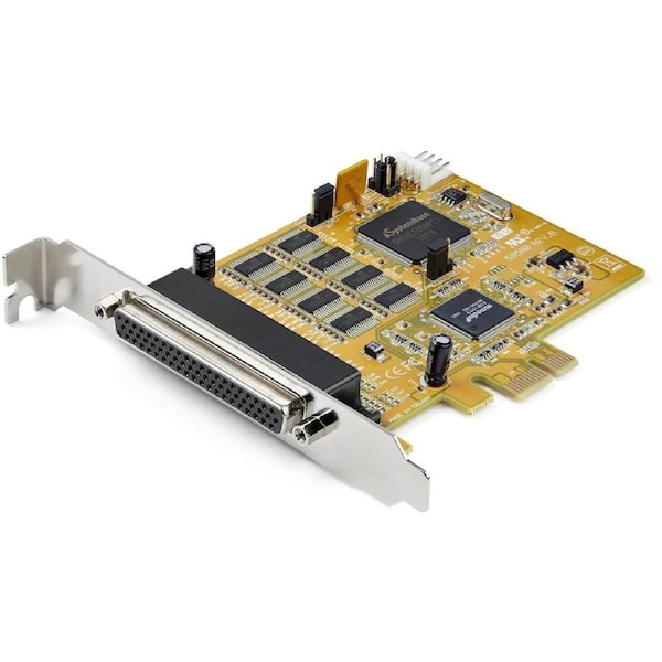 StarTech.com 8-Port PCI Express RS232 Serial Adapter Card, PCIe to DB9 RS232 Controller Card, 16C1050 UART, 15kV ESD, Windows On
