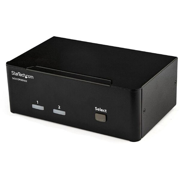 StarTech.com KVM Switchbox - TAA Compliant - 2 Computer(s) - 1 Local User(s) - 4K - 3840 x 2160 - 6 x USB - USB 2.0 - 6 x Displa