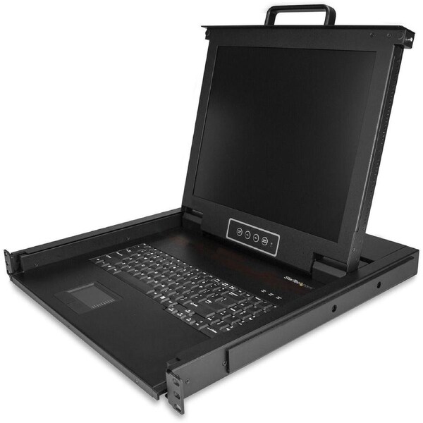 StarTech.com LCD Rack Console - Steel - Black - 1 Computer(s) - 43.2 cm (17") LCD - SXGA - 1280 x 1024USB - 1 x VGA - Keyboard -