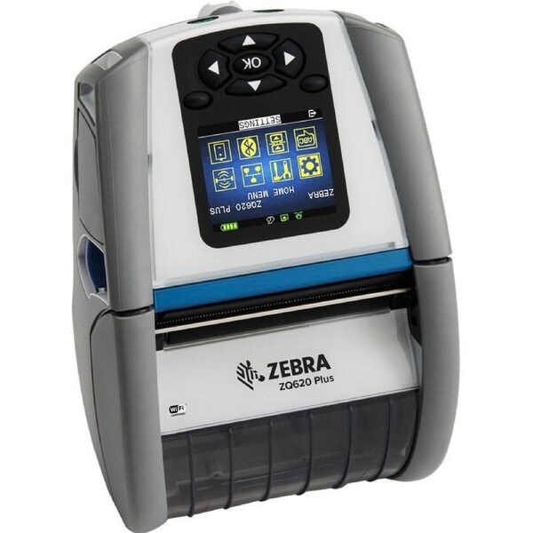 Zebra ZQ620 Plus-HC Desktop, Industrial, Mobile Direct Thermal Printer - Monochrome - Label/Receipt Print - Bluetooth - Wireless LAN - Near Field - -