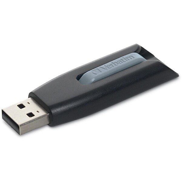 Microban Store 'n' Go V3 128 GB USB 3.2 (Gen 1) Type A Flash Drive - Grey - 80 MB/s Read Speed - 25 MB/s Write Speed - 2 Year Warranty - 1 Each