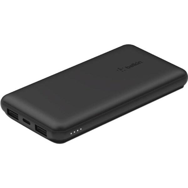 Belkin BOOST?CHARGE Power Bank - Black - For iPhone - Lithium Ion (Li-Ion) - 10000 mAh - 3 x USB - Black