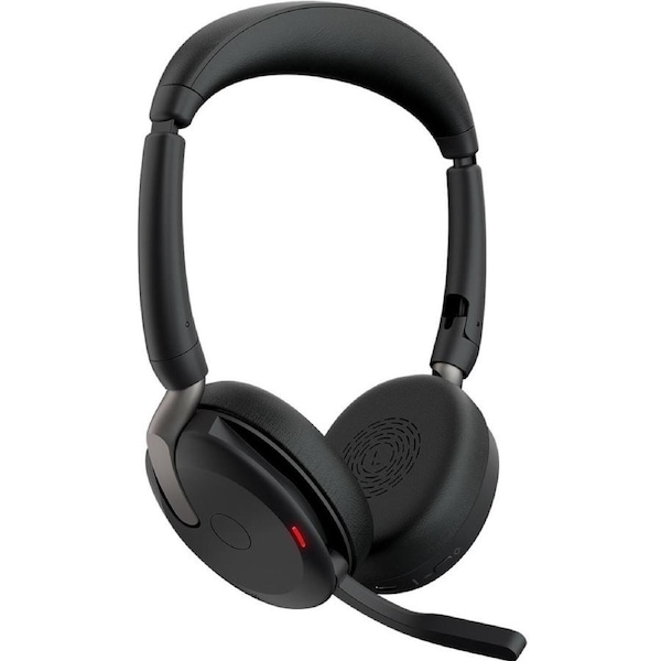 Jabra Evolve2 65 Flex Wireless On-ear Stereo Headset - Binaural - Supra-aural - 3000 cm - Bluetooth - 20 Hz to 20 kHz - MEMS Technology, Noise -