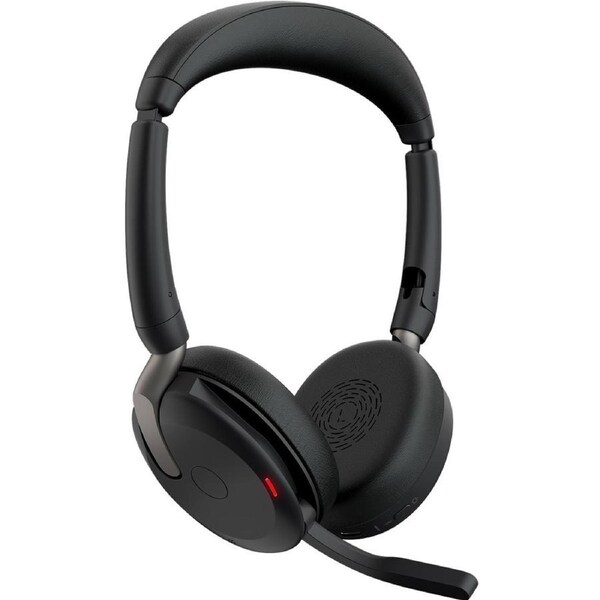 Jabra Evolve2 65 Flex Wireless On-ear Stereo Headset - Binaural - Supra-aural - 3000 cm - Bluetooth - 20 Hz to 20 kHz - MEMS Technology, Noise -