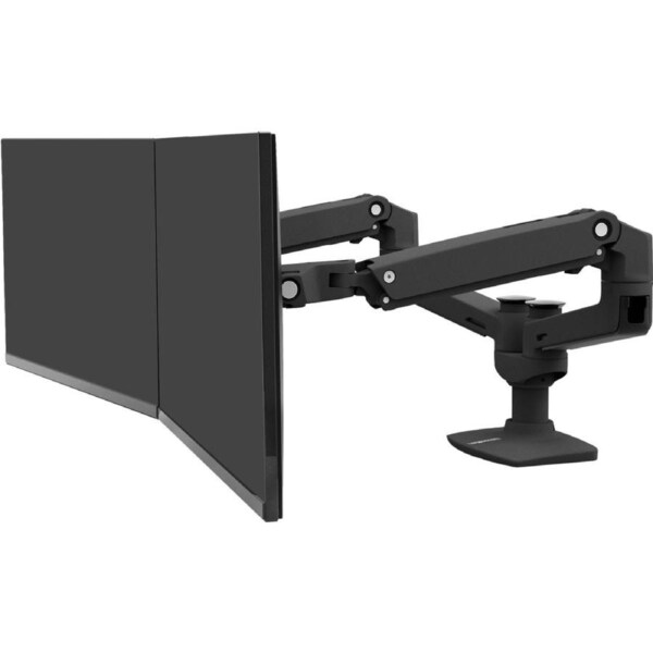 Ergotron Mounting Arm for Monitor - Matte Black - 2 Display(s) Supported - 68.6 cm (27") Screen Support - 18.10 kg Load Capacity - 75 x 75, 100 x 100