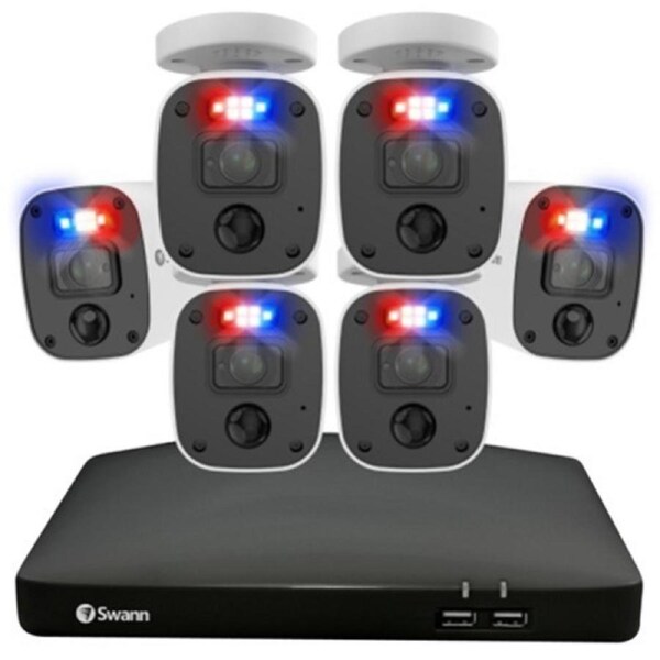 Swann Enforcer 8 Megapixel 8 Channel Night Vision Wired Video Surveillance System 2 TB HDD - Digital Video Recorder, Camera - 3840 x 2160 Camera - -