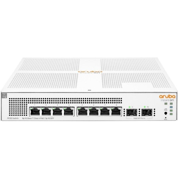 Aruba Instant On 1930 8 Ports Manageable Ethernet Switch - Gigabit Ethernet - 10/100/1000Base-T, 1000Base-X - 4 Layer Supported
