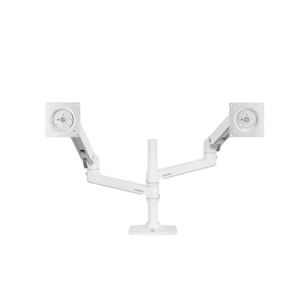 Ergotron Mounting Arm for Monitor - White - 2 Display(s) Supported - 61 cm (24") Screen Support - 18.14 kg Load Capacity - 100 x 100, 75 x 75