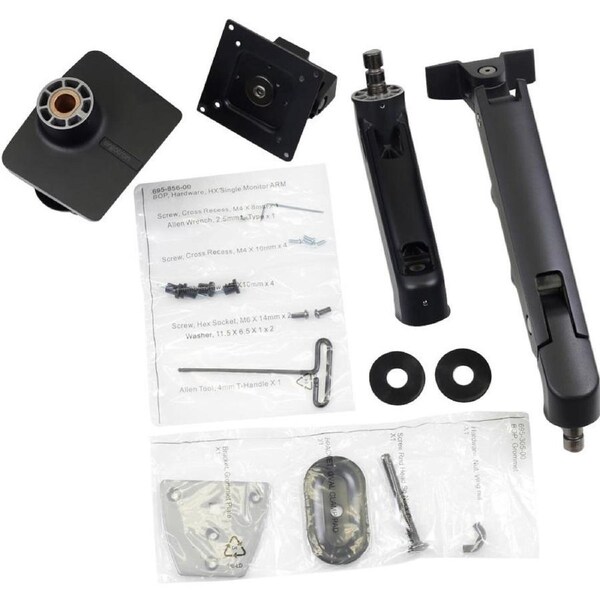 Ergotron Desk Mount for Monitor, Curved Screen Display - Matte Black - Height Adjustable - 124.5 cm (49") Screen Support - 19.05 kg Load Capacity - x