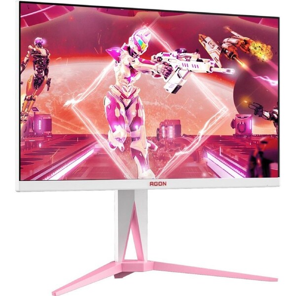 AOC AGON AG275QXR 27" Class WQHD Gaming LCD Monitor - 16:9 - White, Pink - 27" Viewable - In-plane Switching (IPS) Technology - 2560 x 1440 - 1.07 -