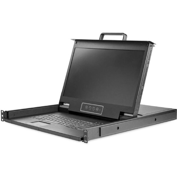 StarTech.com LCD Rack Console - Steel - Black - 1 Computer(s) - 43.9 cm (17.3") LCD - Full HD - 1920 x 1080 - 16:9 - 1 - Keyboar