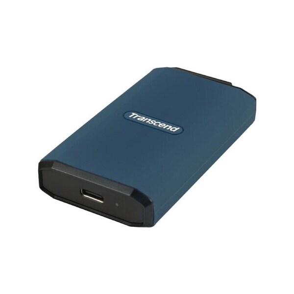 Transcend ESD410C 4 TB Portable Solid State Drive - External - Dark Blue - Desktop PC, Tablet PC, Notebook, Gaming Console, Smartphone Device - USB C
