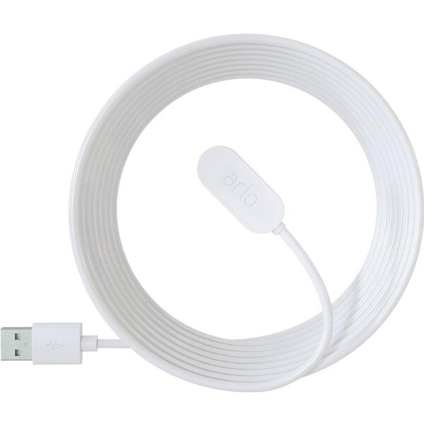 Arlo VMA5000C Charging Cable - 2.44 m - For Security Camera - Magnetic Charger - White - 1 Pcs