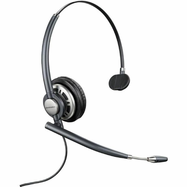 Poly EncorePro HW710 Wired On-ear, Over-the-head Mono Headset - Black - Monaural - Supra-aural - 89 cm Cable - Omni-directional, Noise Cancelling - -