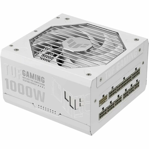 Asus TUF Gaming TUF-GAMING-1000G-WHITE ATX12V, ATX 3.0 Modular Power Supply - 1 kW - Internal - 120 V AC, 230 V AC Input - 3.3 V DC Output - 1 Fan(s)