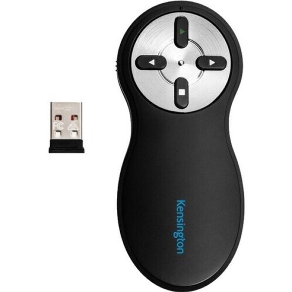 Kensington Presentation Pointer - Wi-Fi - USB - 4 Button(s) - Black, White - 1 Pack - TAA Compliant - Wireless - 2.40 GHz