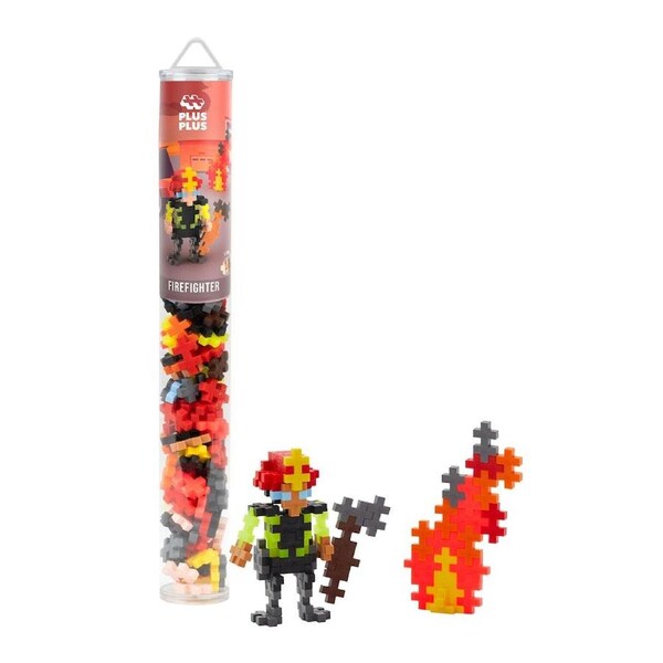Plus-Plus - Everyday Heroes - Firefighter 100 pcs Tube