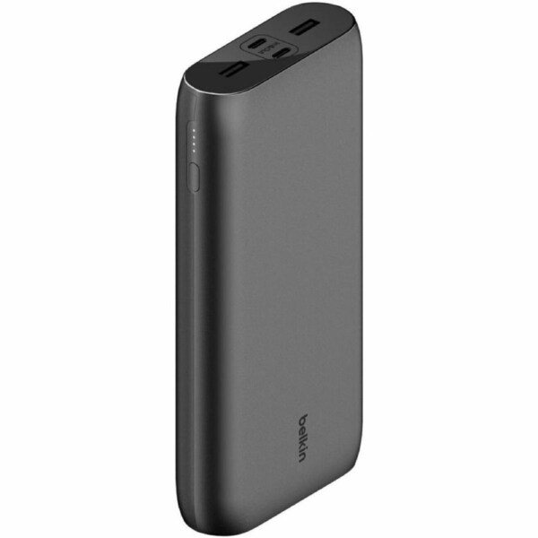 Belkin BoostCharge Power Bank - Black - For Smartphone, iPhone - 2 x Type-A 12W, 2 x Type-C 20W - 26000 mAh - 4 x USB - Black