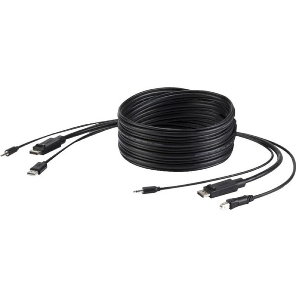 Belkin Cybersecurity and Secure KVM 1.83 m DisplayPort/Mini-phone/USB KVM Cable - TAA Compliant - Cable for Computer, Server, KVM Switch - First End: