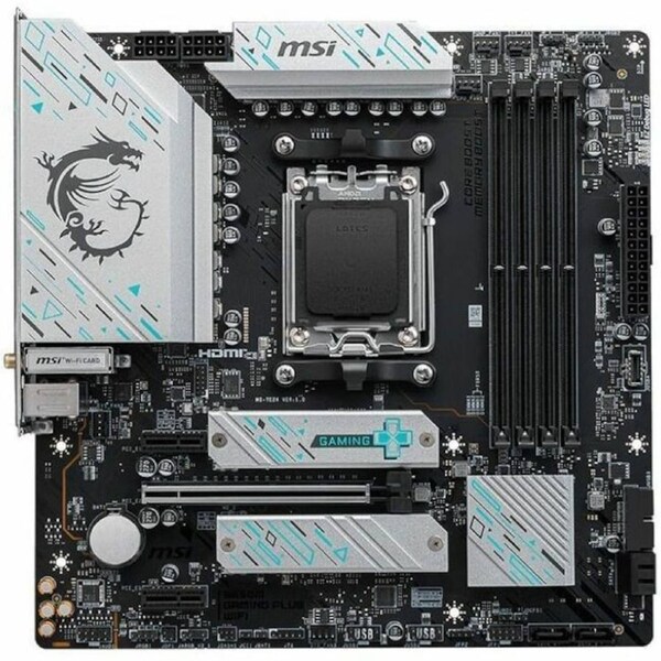 MSI B650M GAMING PLUS WIFI Gaming Desktop Motherboard - AMD B650 Chipset - Micro ATX - Ryzen 7 Processor Supported - 256 GB DDR5 SDRAM Maximum RAM -