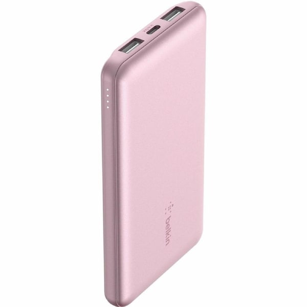 Belkin BoostCharge Power Bank - Pink - For iPhone - 10000 mAh - Pink