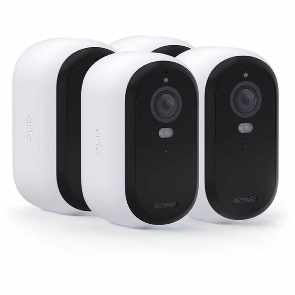 Arlo Essential VMC3450 4 Megapixel Outdoor 2K Network Camera - Colour - 4 - White - Colour Night Vision - 2560 x 1440 - Wi-Fi -