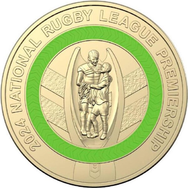 $2 2024 National Rugby League Premiership Circulated TWO Dollar Coin NRL