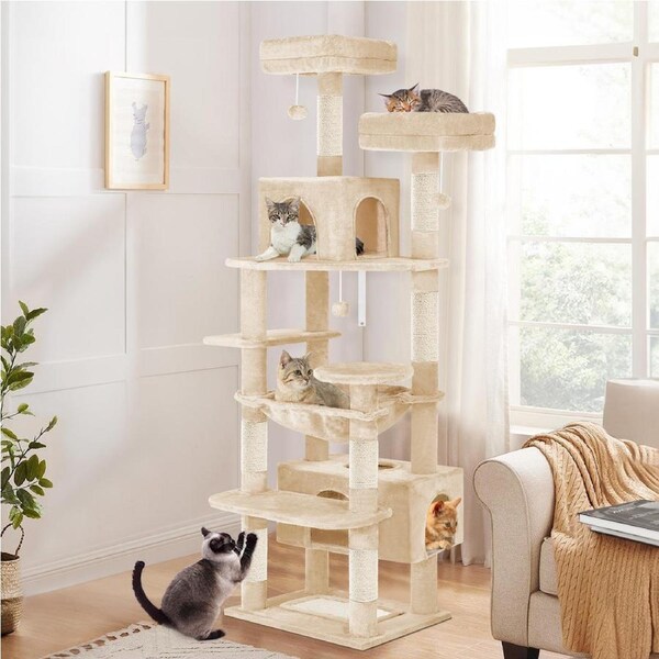 BEASTIE Cat Tree Tower Scratching Post Beige 184