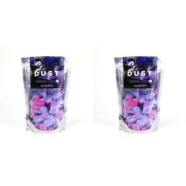 2PK Gift Republic 250g Glitter Bath Space Dust Raspberry Scented Body Fragrance