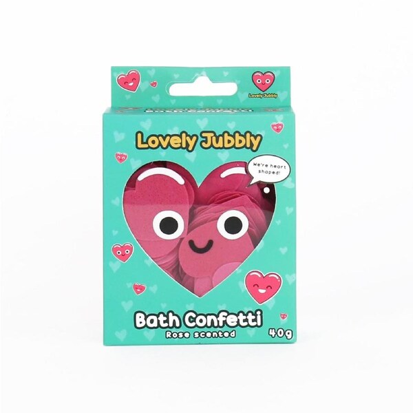 Gift Republic Lovely Jubbly 40g Scented Heart Bath Confetti Body Fragrance Rose