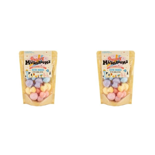 20pc Gift Republic 15g Groovy Mushrooms Bath Bombs Scented Fizzies Tropical