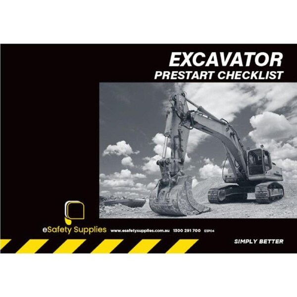 Excavator Prestart Checklist Books