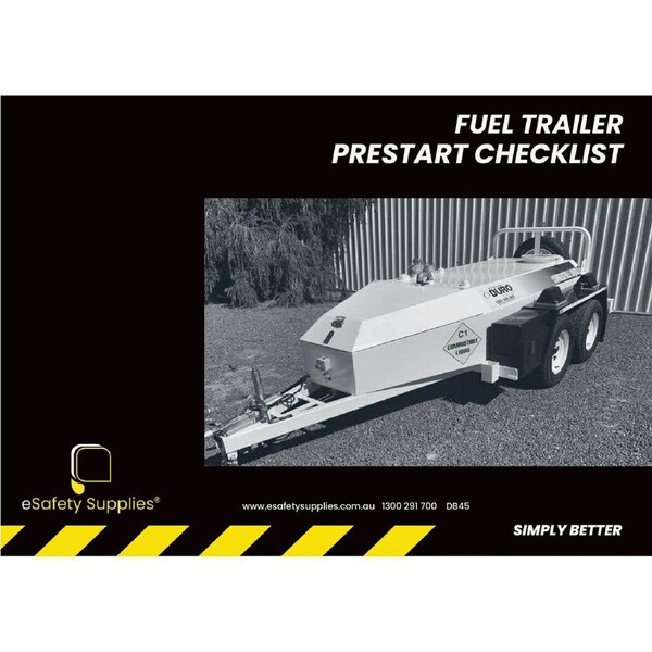 Fuel Trailer Prestart Checklist Books