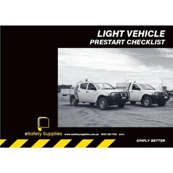 Light Vehicle Prestart Checklist Books