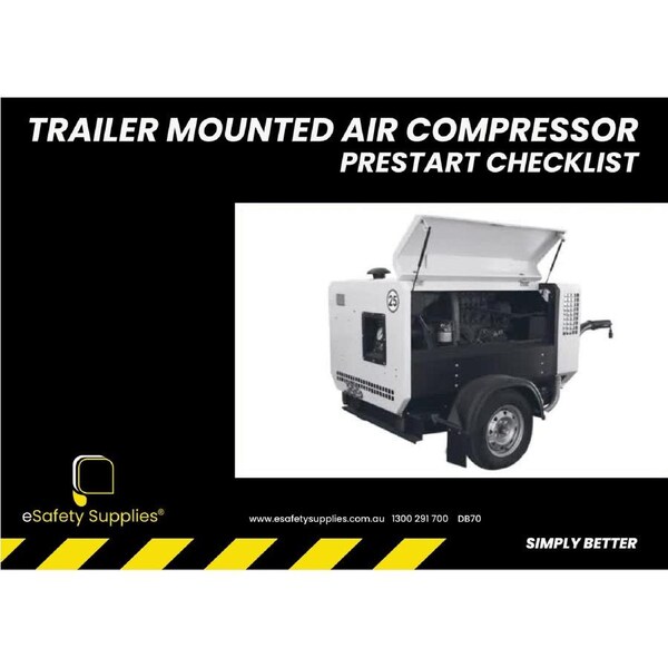 Trailer Mounted Air Compressor Prestart Books