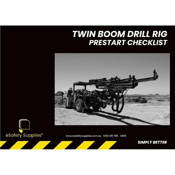 Twin Boom Drill Rig Prestart Checklist Books