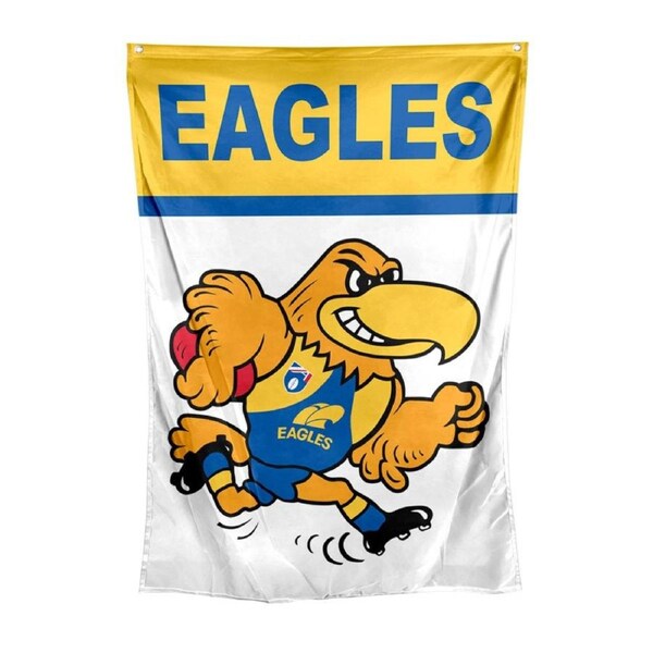 West Coast Eagles AFL Retro Mascot Design Wall Flag Banner