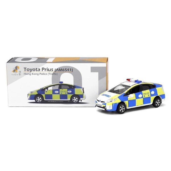 Tiny City Die-cast Model Car - Toyota Prius Hong Kong Police (Traffic) #01