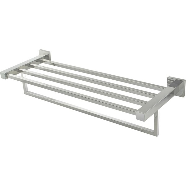 600MM Double Towel Shelf Holder Rack Rail Square Stainless Steel 304 Silver