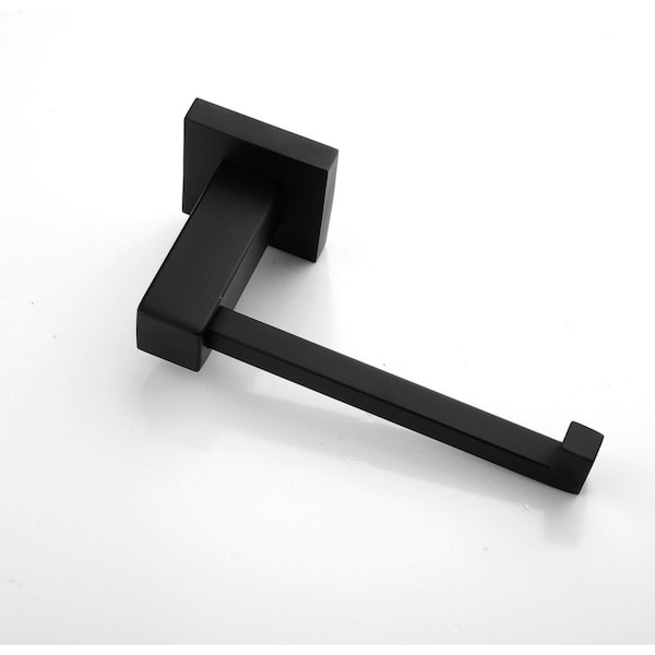Bathroom Toilet Paper Roll Holder Hook Black Tissue Hanger Stainless Steel