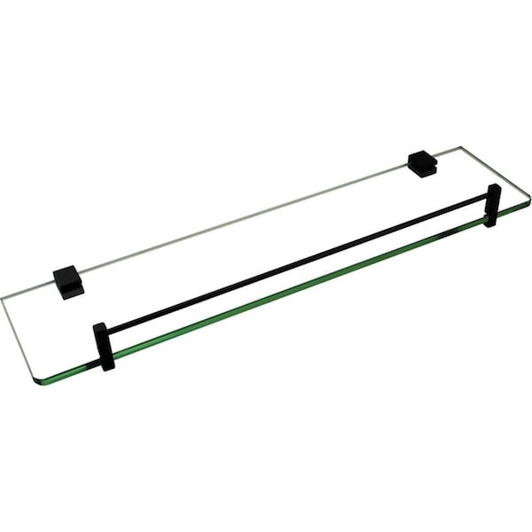 Bathroom Shower Glass Shelf Towel Holder Organizer Wall Mount Black