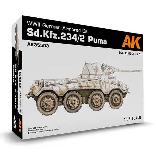 AK Interactive 1/35 Sd.Kfz.234/2 Puma Plastic Model Kit