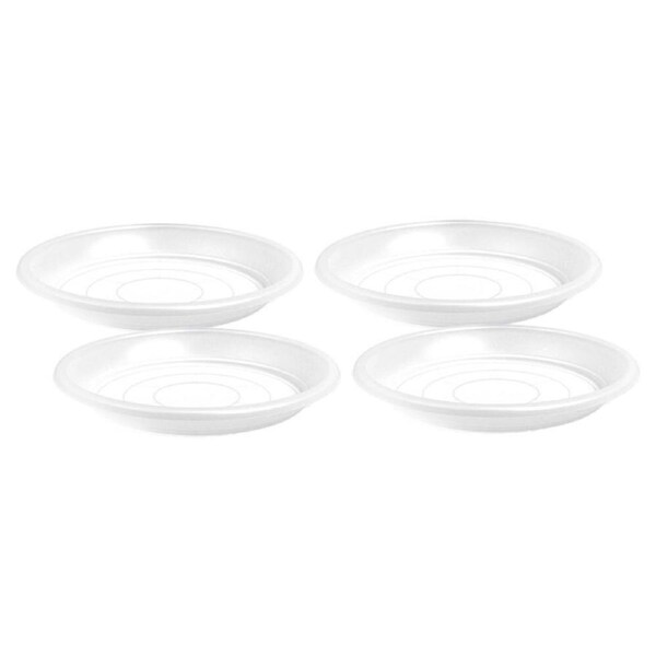 4x Artevasi Transparent 21cm Saucer Drip Tray Indoor/Outdoor Pot Plant Holder