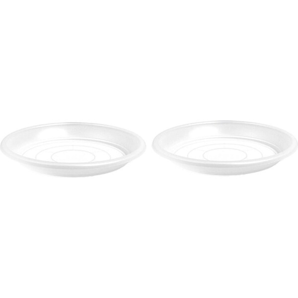 2x Artevasi Transparent 33cm Saucer Drip Tray Indoor/Outdoor Pot Plant Holder