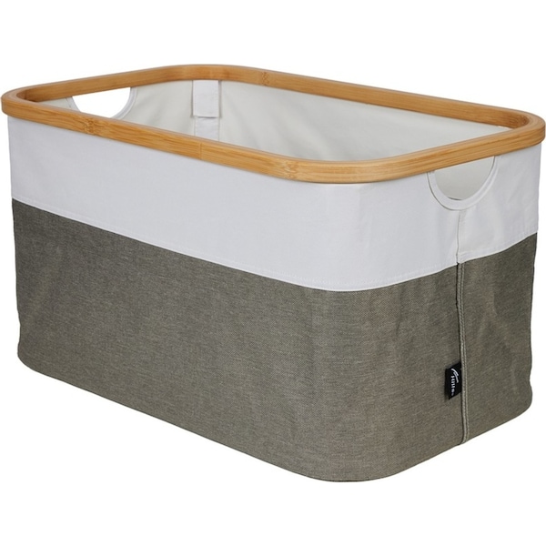 Hills Ind 52L Bamboo Laundry Basket/Storage Hamper Two Tone Home Cleaning