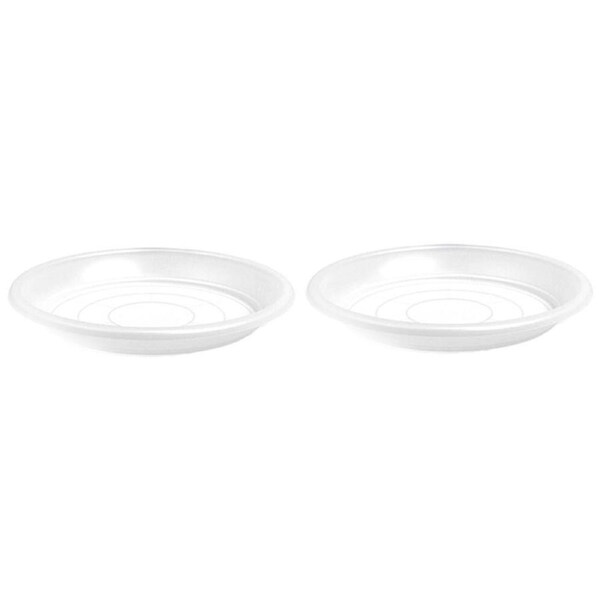 2x Artevasi Transparent 37cm Saucer Drip Tray Indoor/Outdoor Pot Plant Holder