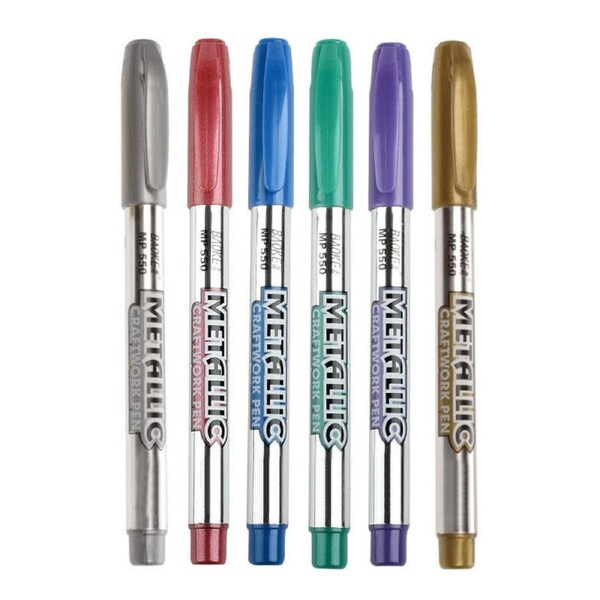 Catzon 8 Pcs Metallic Marker Pens for DIY Artist Illustration Crafts-Randomly