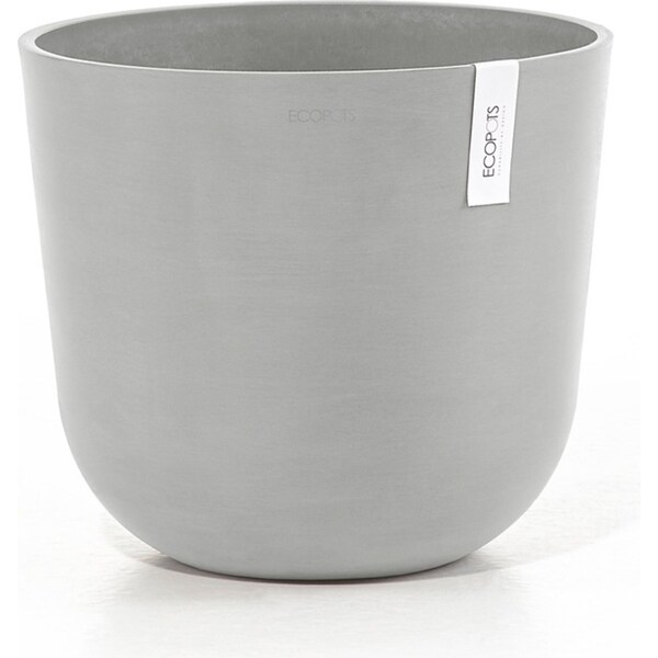 Ecopots Oslo 35cm Home Indoor/Outdoor Decor Garden Plant Pot White Grey