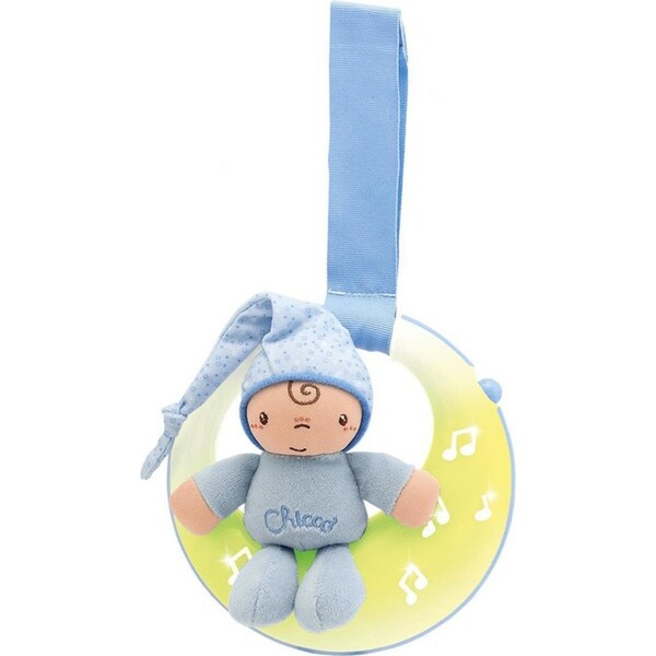 Chicco Toy GoodNight Moon Baby Night Light Hanging Nursery Cot Decor 0m+ Blue