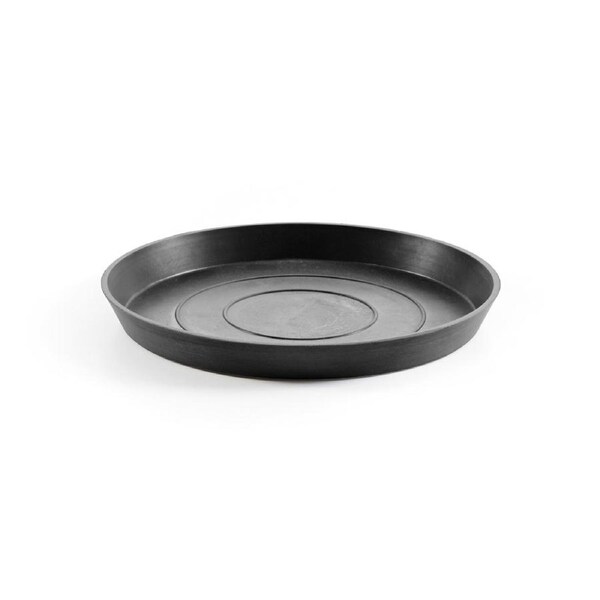 Ecopots Plant Pot Saucer Round 36.5 Dark Grey 36.5x3.5cm Home Indoor/Outdoor